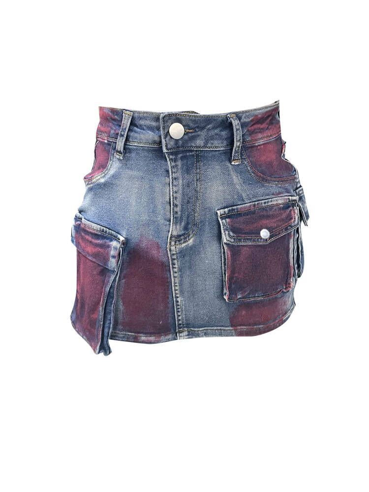 Pocket Denim Skirt